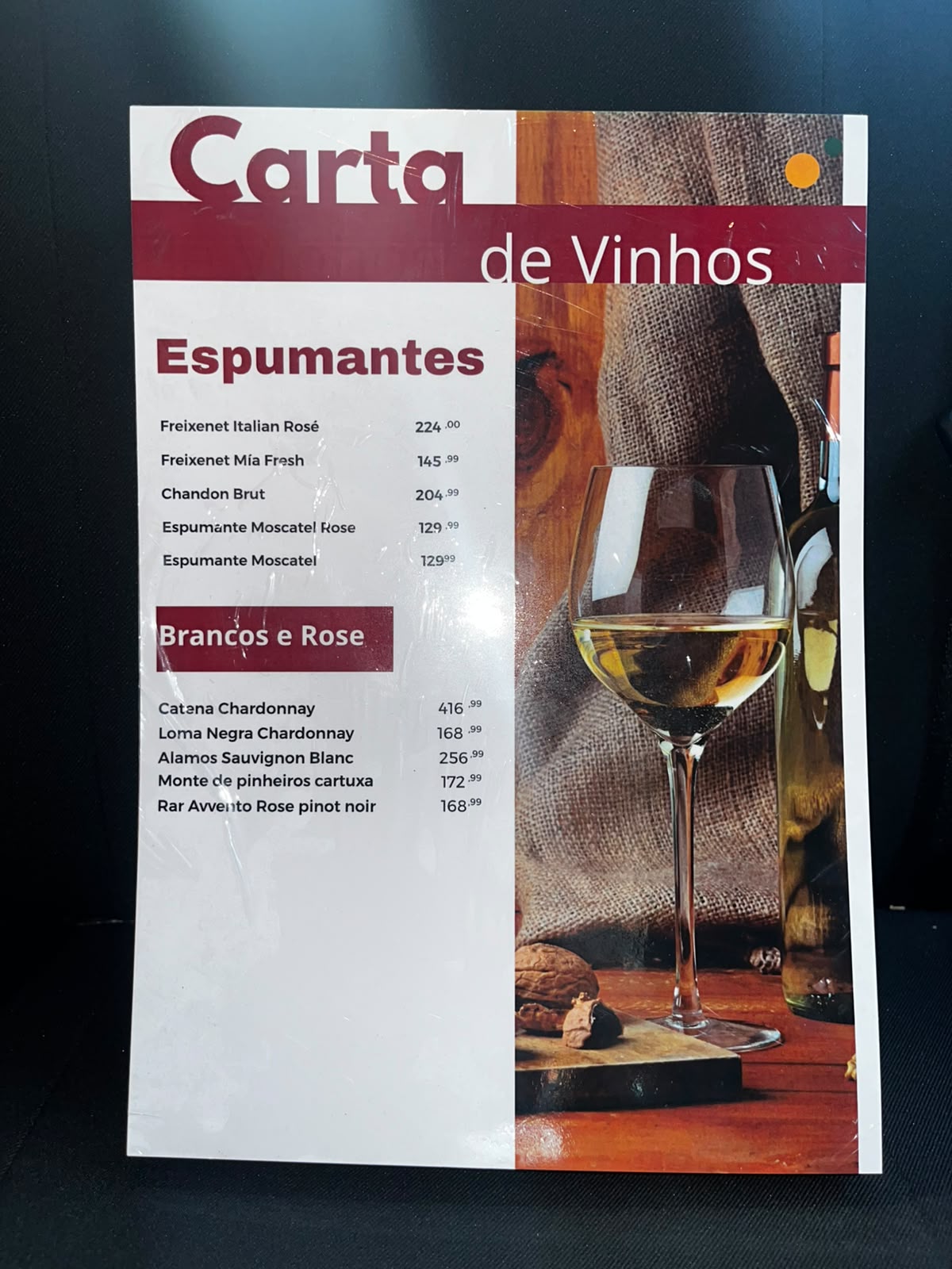 Cardápios Impressos